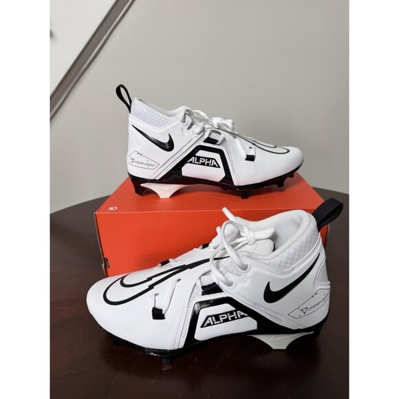 NEW Nike Alpha Menace Pro 3 Mid Football Cleats Black DH3292-100 Size 10 WIDE - Picture 1 of 10